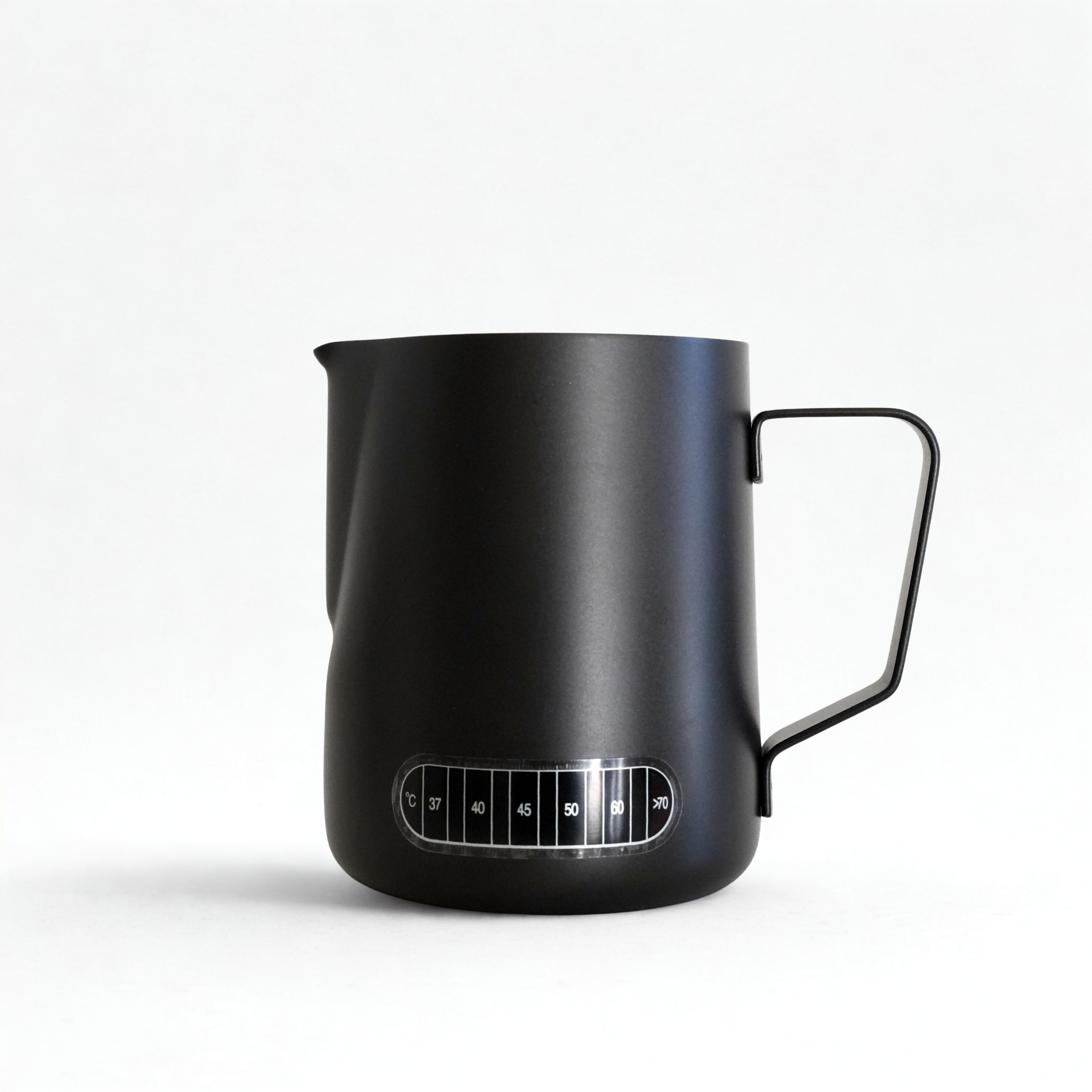 BC Pro Milk Jug with Thermometer Sticker - Black